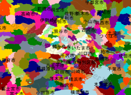 鶴ヶ島市の位置を示す地図