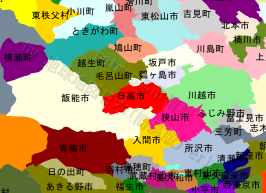 日高市の位置を示す地図