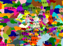 川島町の位置を示す地図