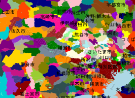 横瀬町の位置を示す地図