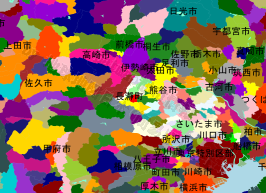 長瀞町の位置を示す地図