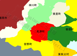 長瀞町の位置を示す地図
