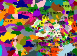 東秩父村の位置を示す地図