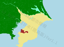 木更津市の位置を示す地図