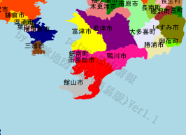 南房総市の位置を示す地図