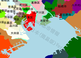 江東区の位置を示す地図