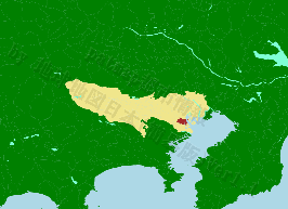 品川区の位置を示す地図