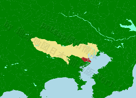 大田区の位置を示す地図
