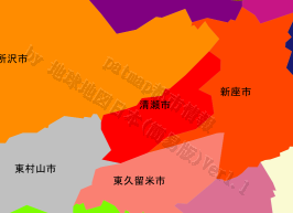 清瀬市の位置を示す地図