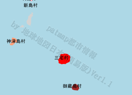 三宅村の位置を示す地図
