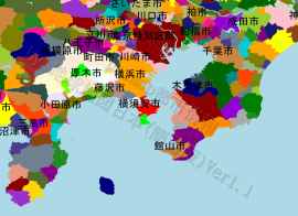 横須賀市の位置を示す地図