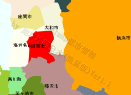 綾瀬市の位置を示す地図