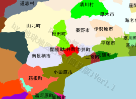 大井町の位置を示す地図
