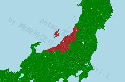 新潟県の位置を示す地図
