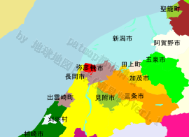 弥彦村の位置を示す地図