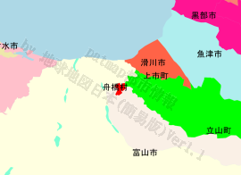 舟橋村の位置を示す地図
