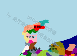 能登町の位置を示す地図