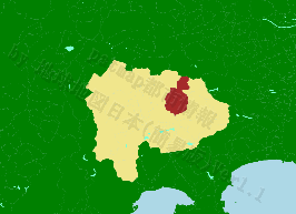 甲州市の位置を示す地図