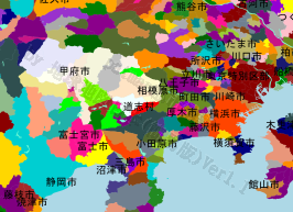 道志村の位置を示す地図