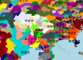 西桂町の位置を示す地図