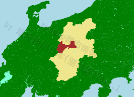松本市の位置を示す地図