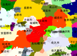 上田市の位置を示す地図