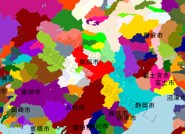 飯田市の位置を示す地図