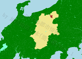 中野市の位置を示す地図
