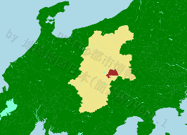 茅野市の位置を示す地図