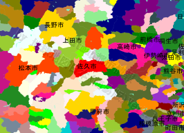 佐久市の位置を示す地図