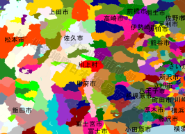 川上村の位置を示す地図