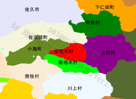 北相木村の位置を示す地図