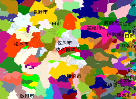 佐久穂町の位置を示す地図
