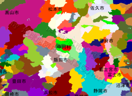 中川村の位置を示す地図
