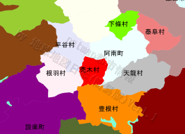 売木村の位置を示す地図