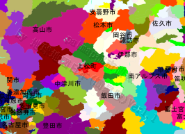 上松町の位置を示す地図