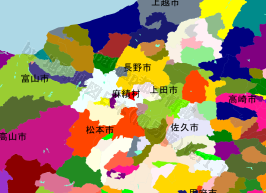 麻績村の位置を示す地図