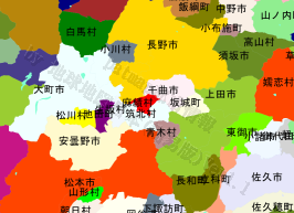 麻績村の位置を示す地図