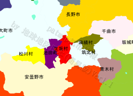 生坂村の位置を示す地図