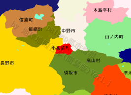 小布施町の位置を示す地図