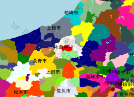 木島平村の位置を示す地図