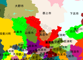 関市の位置を示す地図