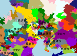 羽島市の位置を示す地図