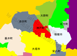 神戸町の位置を示す地図