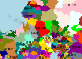 揖斐川町の位置を示す地図
