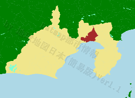 富士市の位置を示す地図