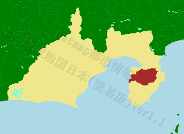 伊豆市の位置を示す地図