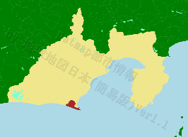 御前崎市の位置を示す地図