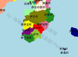 河津町の位置を示す地図