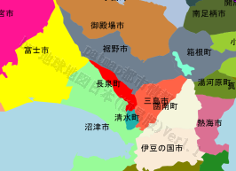 長泉町の位置を示す地図